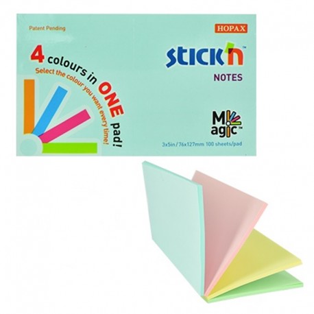 Notes samoprzylepny 76x127 PAD PASTEL MIX 21576